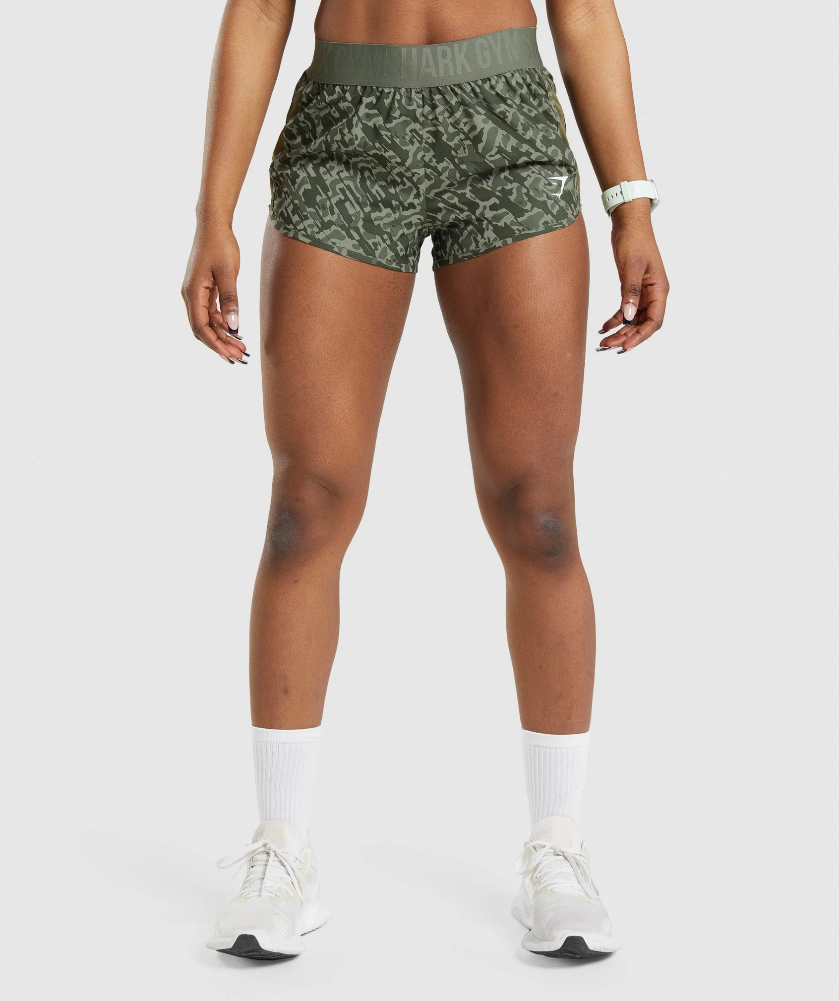 Gymshark Training Loose Fit Shorts - Green Print | Gymshark US