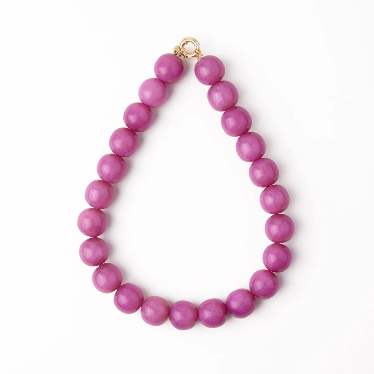 Iris Large Resin Bead Necklace Purple | INK+ALLOY