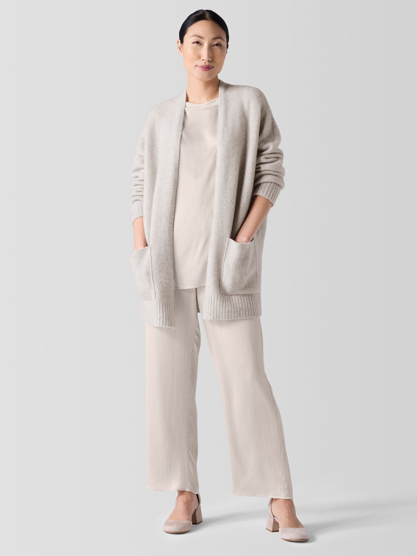 Cashmere Silk Bliss Long Cardigan | Eileen Fisher