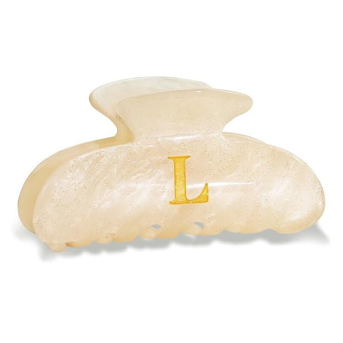 Acrylic Letter Hair Clips for Women - Monogram Hair Claw Alphabet Large Hair Clip, Fashion Glitte... | Amazon (US)