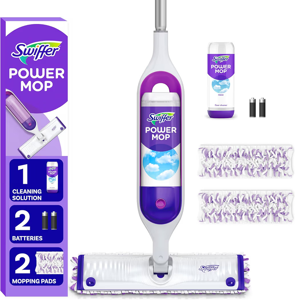 Swiffer PowerMop Multi-Surface Mop Kit for Floor Cleaning, Includes PowerMop, 2 Mopping Pad Refil... | Amazon (US)
