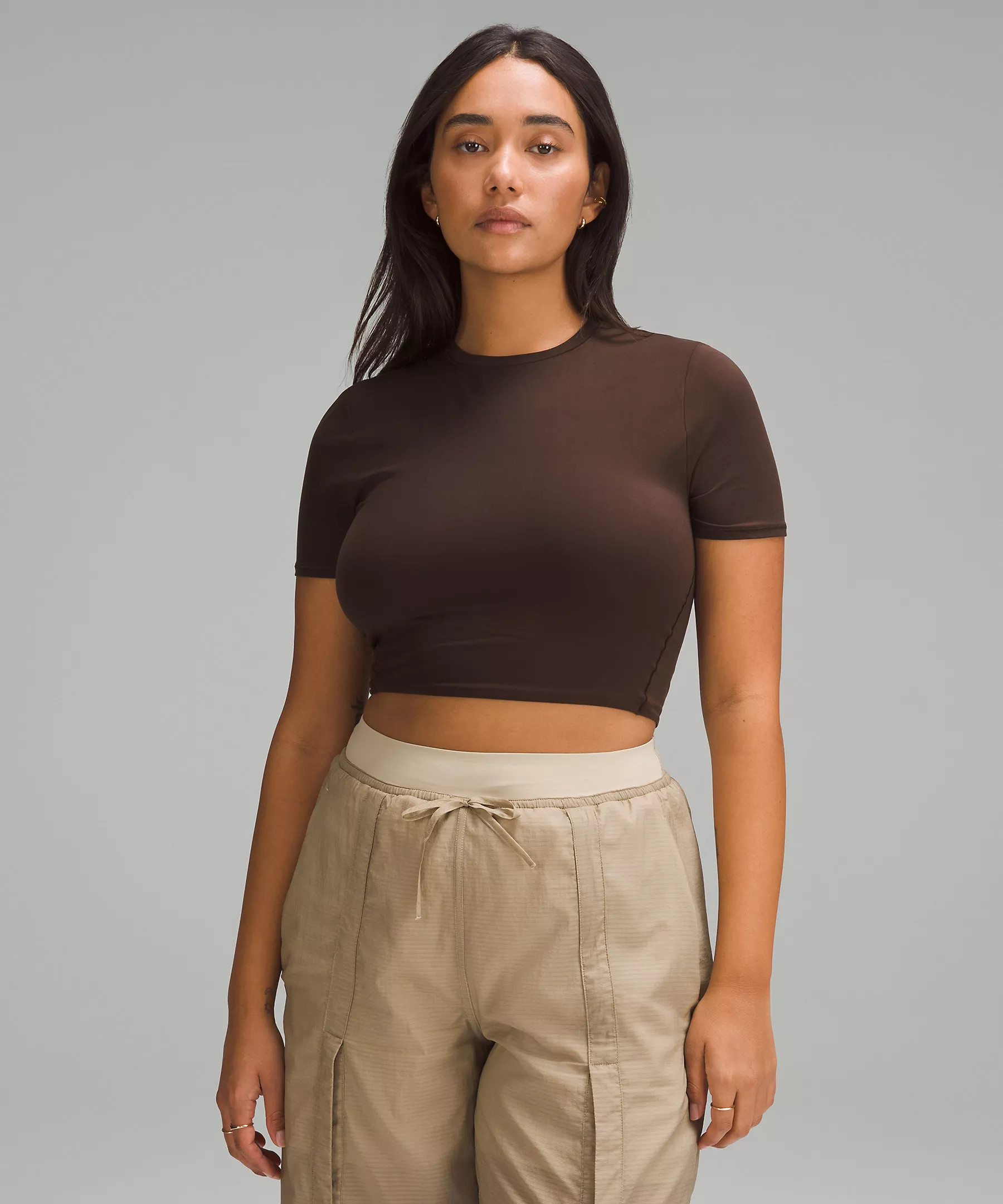 Wundermost Ultra-Soft Nulu Crewneck Cropped T-Shirt | Lululemon (US)