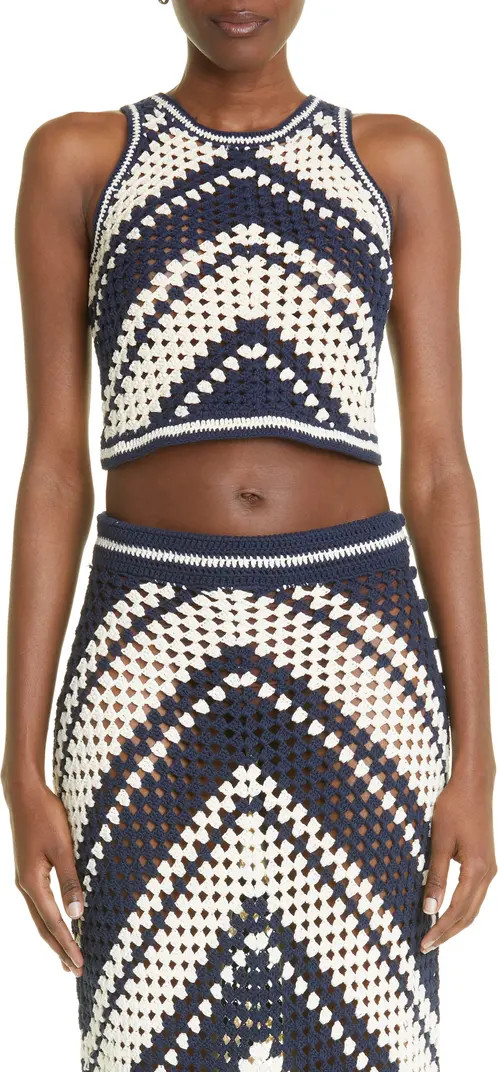 Chintz Cotton Crochet Crop Top | Nordstrom