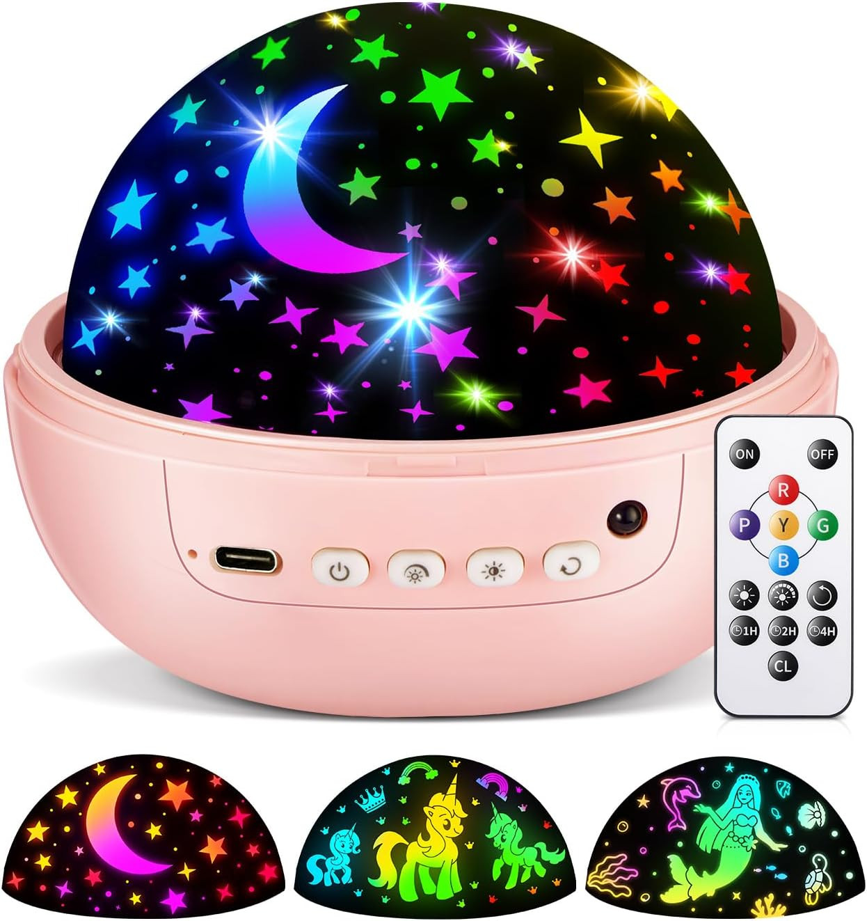 Star Projector for Kids, 3 Films+93 Colors Kids Projector Night Light | Amazon (US)
