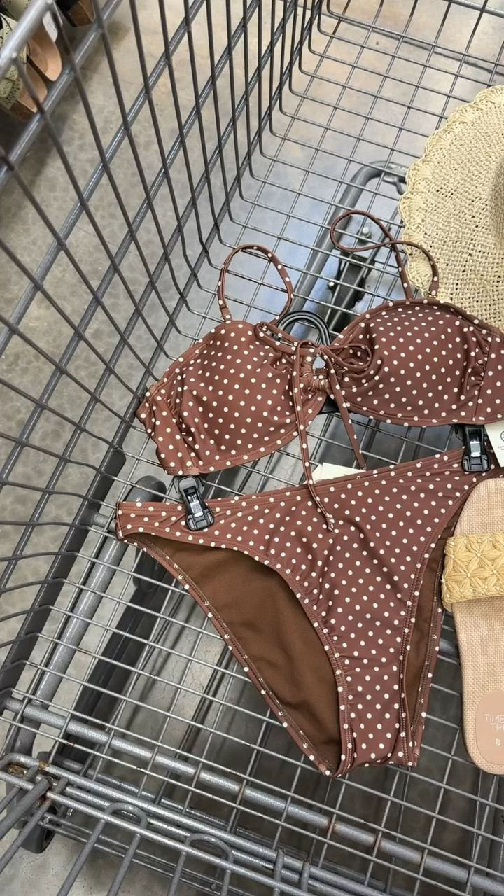 polka dots are having a moment and I’m here for it 🤎☀️

This Walmart swim look looks way more expensive than it is! The cutest chocolate brown polka dot bikini paired with the matching hat and woven slides for the perfect beach or pool day outfit. ✨

Everything is affordable, easy to mix and match, and giving major vacation vibes without the vacation price tag.

#walmartfashion #walmartfinds #walmartswim #swimwearfinds #beachstyle #vacationstyle #summerfashion #affordablefashion #lookforless #pooldayoutfit #beachoutfit #swimstyle #summerfinds #vacaystyle #walmartstyle #fashionfinds #budgetfriendlyfashion #summermusthaves #ltkstyle #ltkfashion