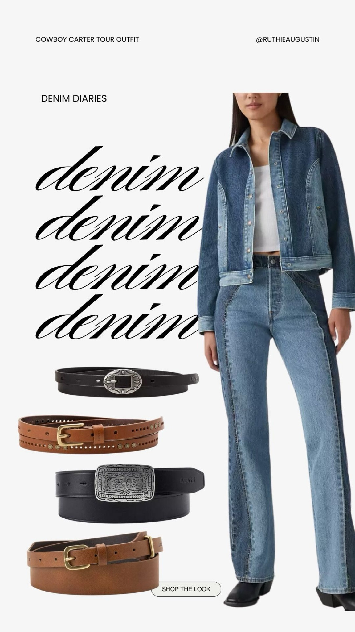 Cowboy Carter at Levi’s! 

Here’s a roundup of a few very western, country, cowboy looks from Levi’s for the upcoming Beyonce Cowboy Carter concert tour! 

(Concert outfit, denim, denim cowboy, denim outfit, cowboy outfit accessories, buckle belt, western belt, Cowboy Carter outfit, country outfit, western outfit) 



#LTKMidsize #LTKStyleTip

#LTKStyleTip