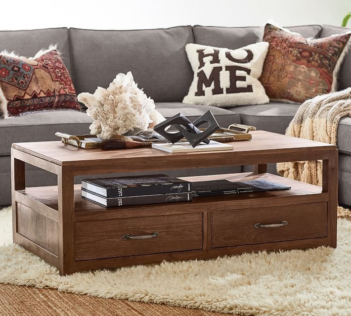 Menlo 48" Reclaimed Wood Coffee Table | Pottery Barn (US)