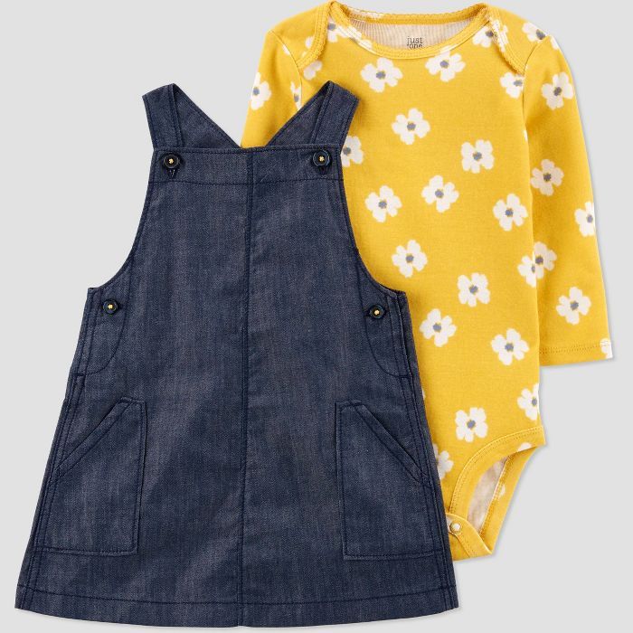 Baby Girls' Chambray Top & Bottom Set - Just One You® made by carter's Gold | Target