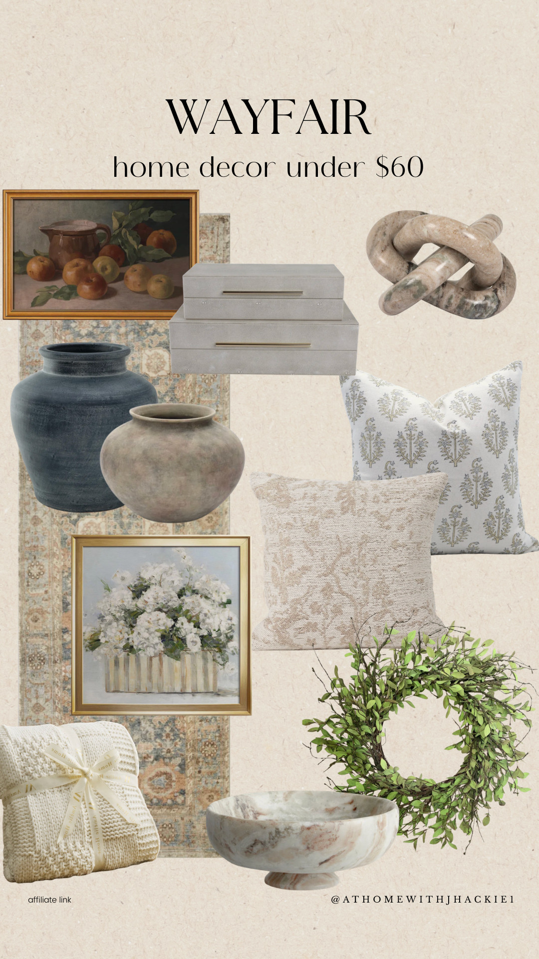 Wayfair home decor under $60, affordable home decor, budget friendly home decor, neutral home decor finds, organic modern decor, living room decor ideas neutral, home styling on a budget, aesthetic home accessories, decorative vases neutral, throw pillows neutral tones, vintage style wall art, affordable wall decor, marble decorative bowl, greenery wreath decor, cozy home styling ideas, budget home refresh, neutral decor accents, decorative boxes modern, textured pillows neutral, earthy home decor, minimalist home decor finds, home decor inspiration neutral, affordable styling pieces, cozy aesthetic home, layered home decor look, warm neutral home decor, curated home decor finds, wayfair decor deals 

 

#LTKHome