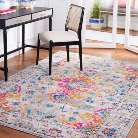 Langley Street Felty 154 Area Rug In Grey / Fuchsia | Wayfair | Wayfair North America