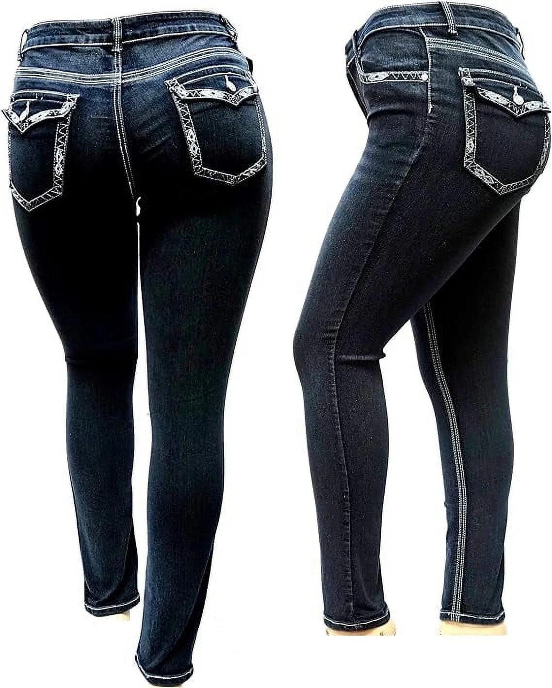 NEW JACK DAVID WOMEN'S PLUS SIZE Stretch premium denim jeans Skinny PANTS (N595) | Walmart (US)