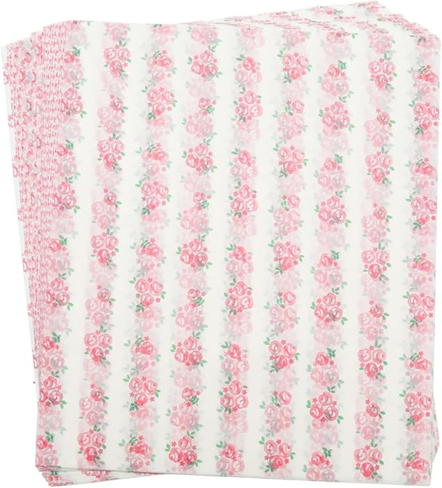 100Pcs 10 x 8.5 Inch Rose Wax Paper Sheets | Amazon (US)