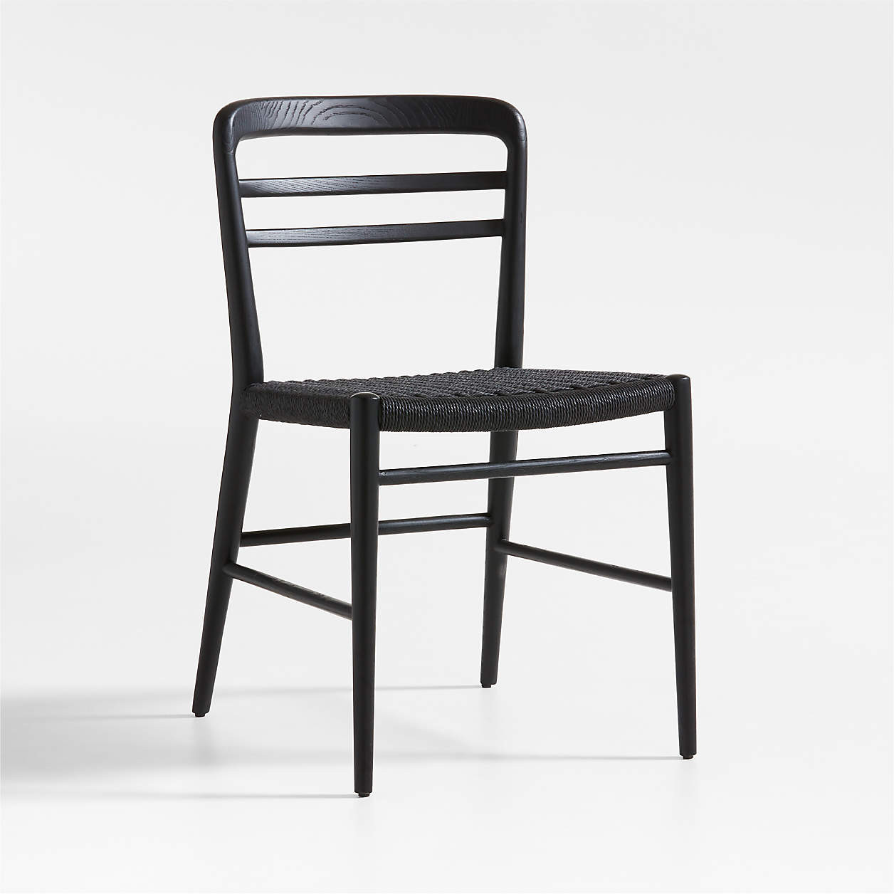 Lausen Black Wood Dining Chair + Reviews | Crate & Barrel | Crate & Barrel