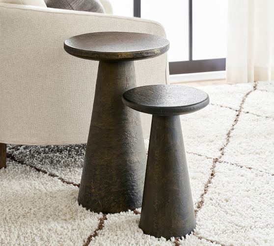 Avila Metal Round Outdoor Accent Table (12"-32") | Pottery Barn (US)