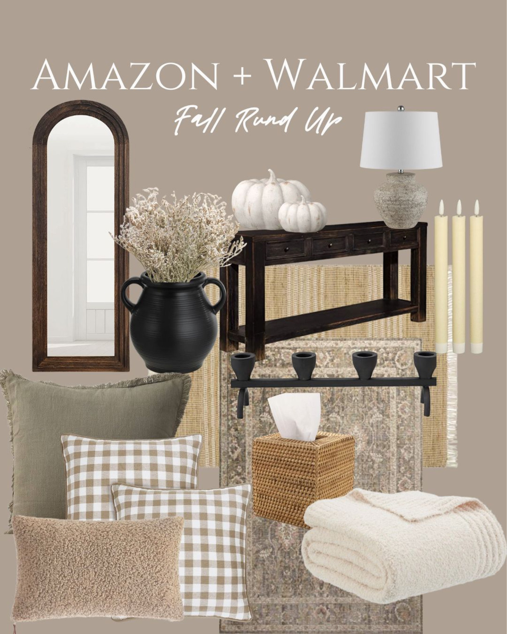 Neutral staple decor pieces to add to your home for fall! Pillow covers, faux led candles, dried stems and cozy blankets is some of my favorites! 

#LTKhome #LTKSeasonal #LTKfindsunder50