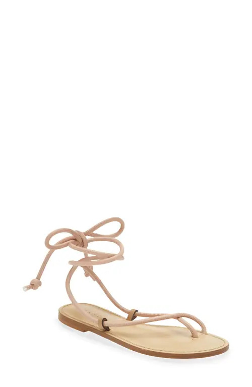 AMANU Style 18 Kilimanjaro Ankle Tie Sandal in Blush Cord at Nordstrom, Size 9 | Nordstrom