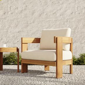 Monterey Outdoor Teak Lounge Chair | West Elm (US)