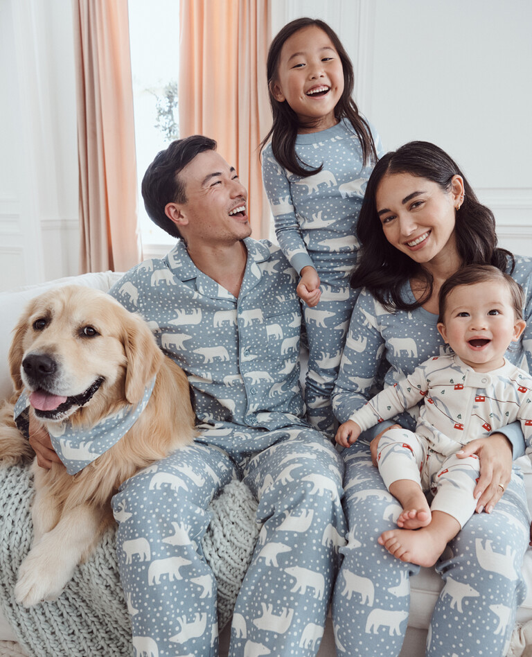 Holiday Snowy Polar Bear Matching Family Pajamas | Hanna Andersson