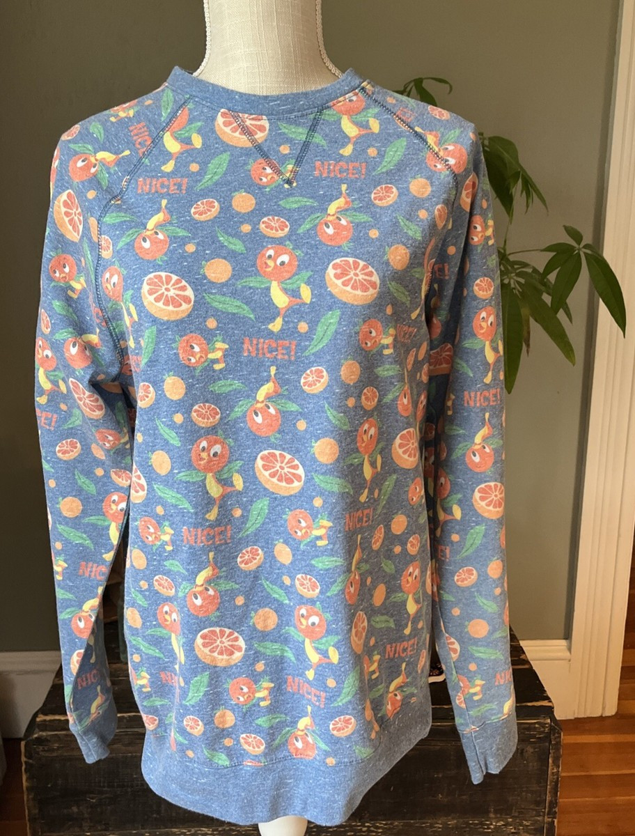 Disney Parks Pullover Crewneck Sweater Sweatshirt - Orange Bird - Women's Small | eBay US