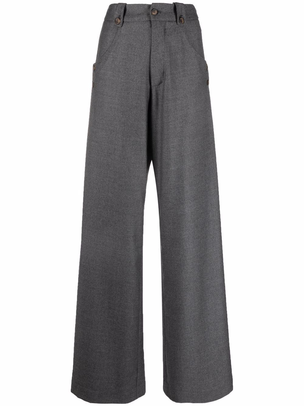 high-waist wide-leg trousers | Farfetch (AU)