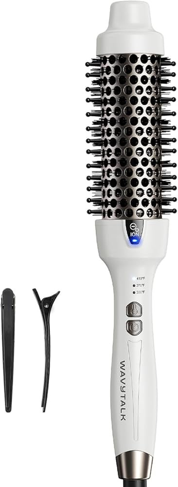Wavytalk Thermal Brush, 1.5 Inch Ionic Thermal Round Brush Makes Hair Smoother Get Natural Curls ... | Amazon (US)