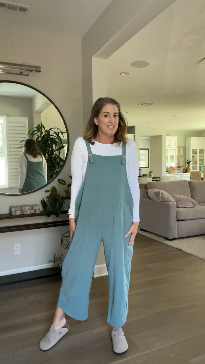 Loving this sage green for Spring. Wearing a medium in both the overalls and bodysuit. #ootd 

#LTKshoecrush #LTKfit #LTKstyletip