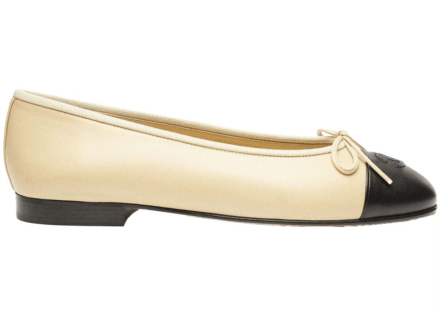 Chanel Lambskin 10mm Ballet FlatsBeige Black | StockX