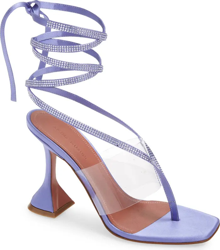 Amina Muaddi Zula Ankle Wrap Sandal | Nordstrom | Nordstrom