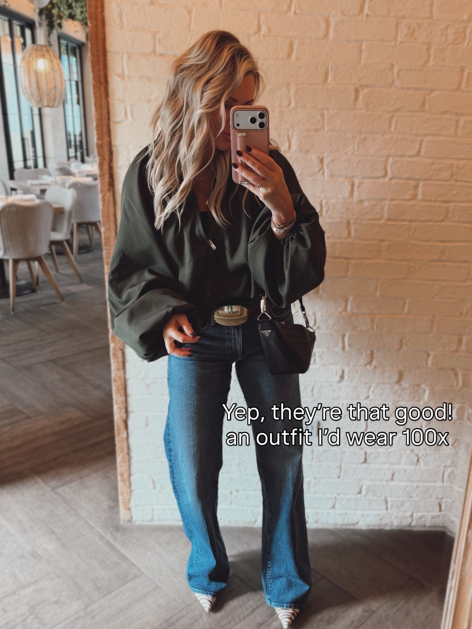 and the zebra heels are giving the trending animal print moment I’m seeing everywhere right now. Add a statement belt + black bag and you’re out the door! 🦓✨

Fall date night. Jeans. Over 40.fall outfits. Zebra. Denim. Women’s fashion.

#LTKootd #LTKSeasonal #LTKOver40