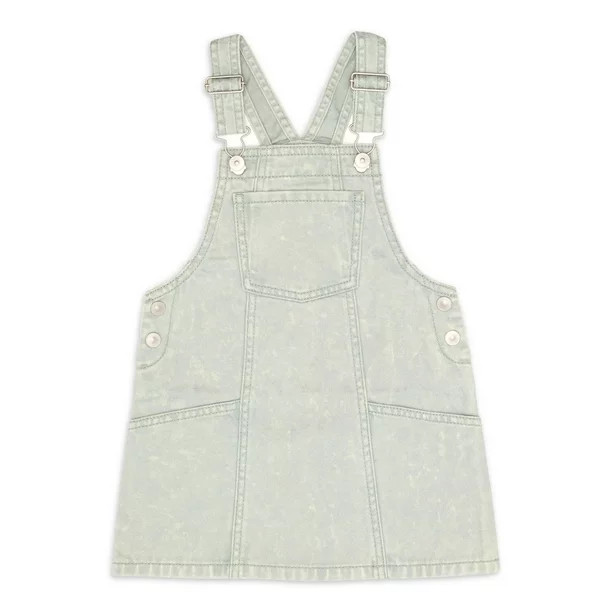 Wonder Nation Toddler Girls Denim Jumper, Sizes 2 Toddler-18 Months | Walmart (US)