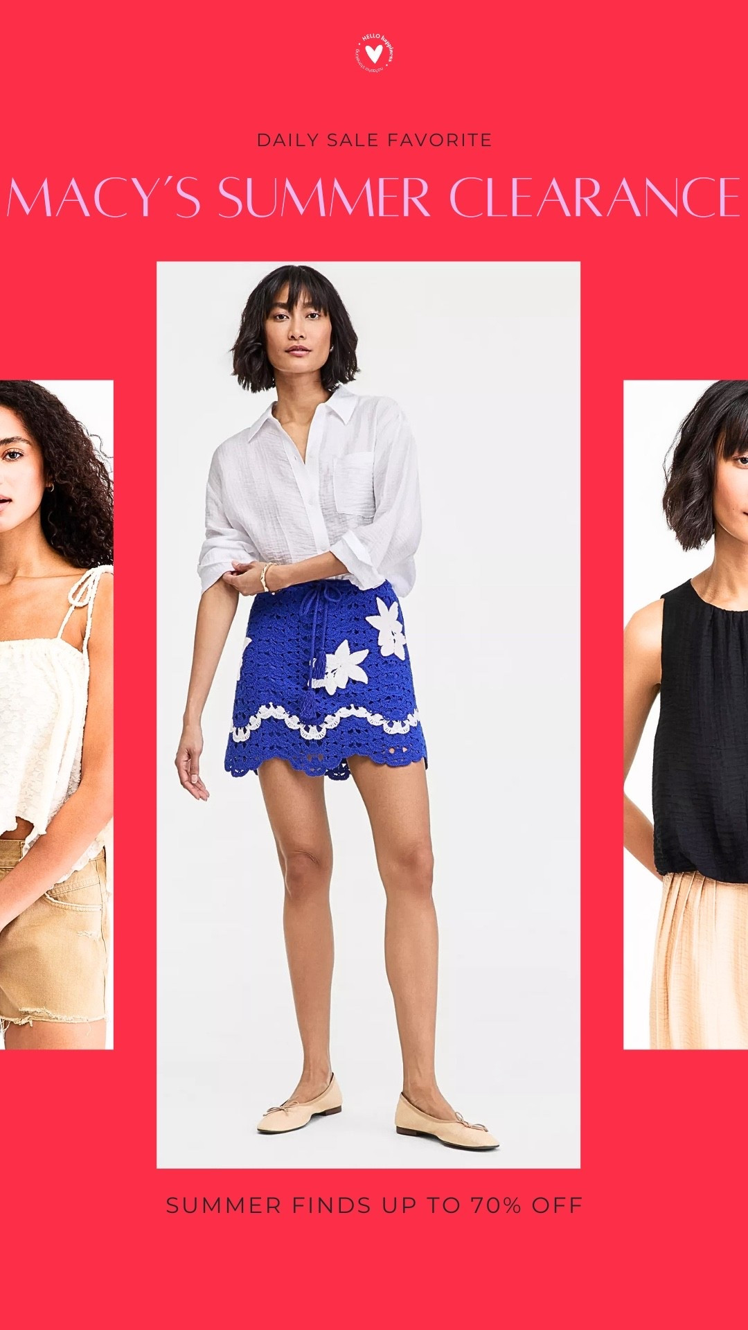 Macy's summer clearance is bringing all the warm-weather staples. ☀️ From easy linen tops to fun statement shorts and everything in between, these finds are up to 70% off. Grab your favorites before sizes disappear! 💙🛍️

#LTKootd #LTKOver40 #LTKSaleAlert