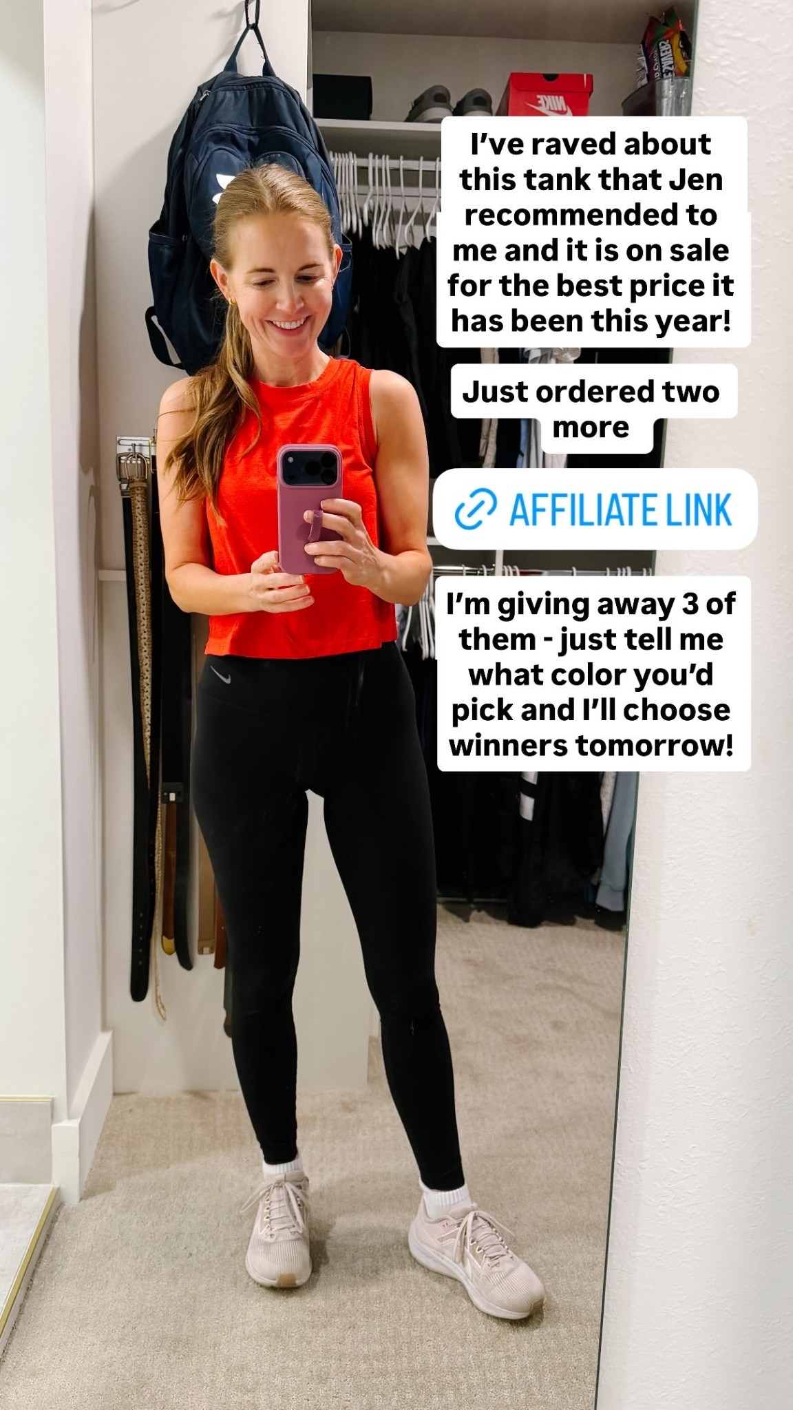 I’ve raved about this tank that Jen recommended to me and it is on sale for the best price it has been this year!

Just ordered two more 

I’m giving away 3 of them - just tell me what color you’d pick and I’ll choose winners tomorrow!