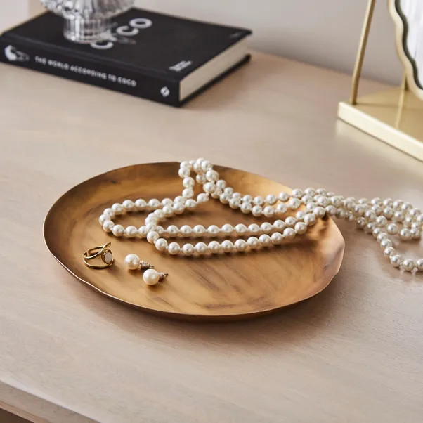 Organic Edged Metal Decorative Plate | Dunelm