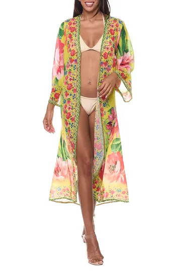 RANEES Embellished Cover-Up Duster in Yellow at Nordstrom Rack | Nordstrom Rack