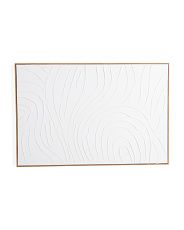 24x36 White Plaster Swirls Hanging Wall Art In Walnut Frame | Home | Marshalls | Marshalls
