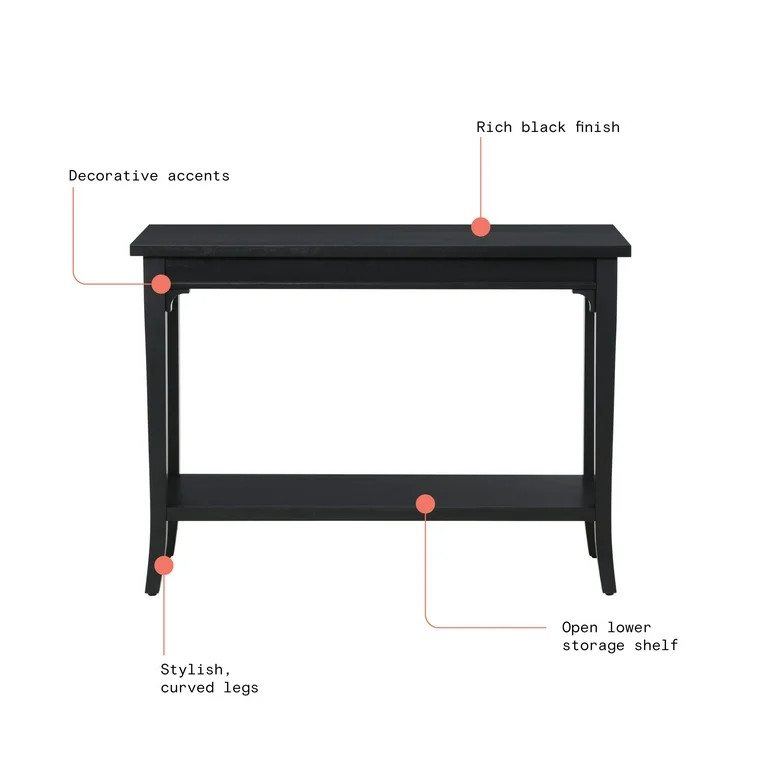 Beautiful Marais Console Table with Lower Shelf and Solid Wood Frame by Drew Barrymore | Walmart (US)