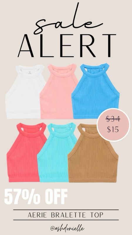 Aerie sale - Cute bralette tops - Colorful summer tops - Spring outfit inspo - Aerie on sale 

#LTKstyletip #LTKsalealert #LTKSeasonal