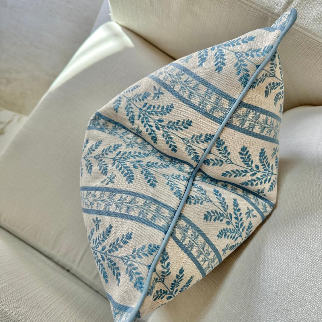 Grandmillennial Throw Pillow for Home Louis Blue and White Pillow Cover Grandmillennial Pillow Co... | Amazon (US)