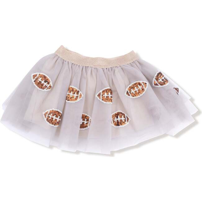 Angel Dear | Oatmeal Varsity Football Tutu Skirt, Light Gray Heather (Multicolor, Size 0-12M) | Maisonette | Maisonette