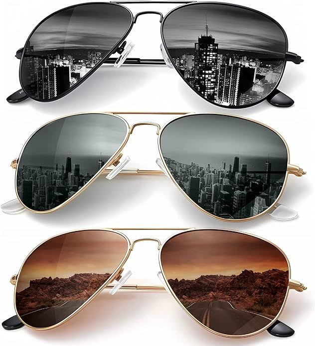 KALIYADI Classic Aviator Sunglasses for Men Women Driving Sun glasses Polarized Lens UV Blocking | Amazon (US)