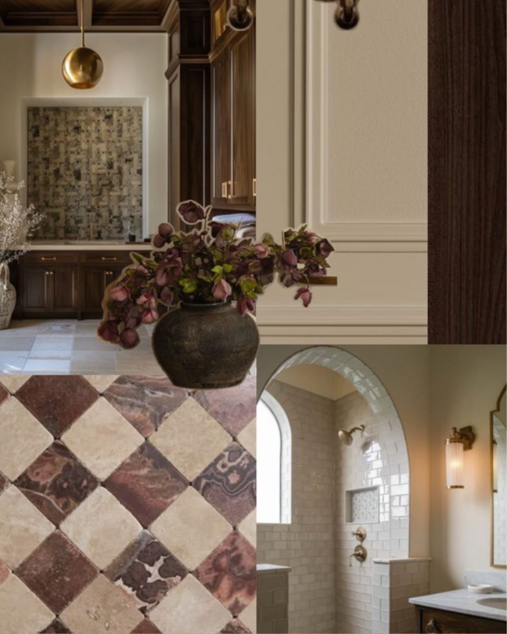 Where checkerboard tile meets old world charm. A black and white checkerboard floor, an oversized terracotta urn, an arched doorway, and warm brass fixtures throughout, proof that a little drama on the floor can ground an entire room.

All linked here 🤍 #LTKhome