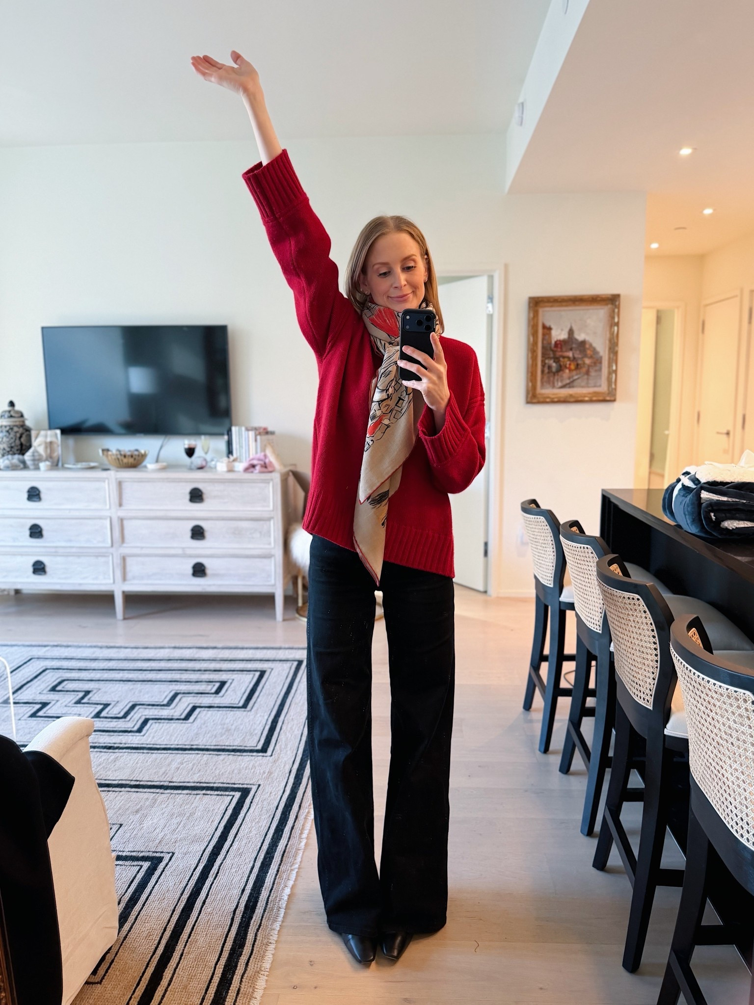 Today’s look! My scarf is Hermes - bought it in early fall 2025.

#LTKootd