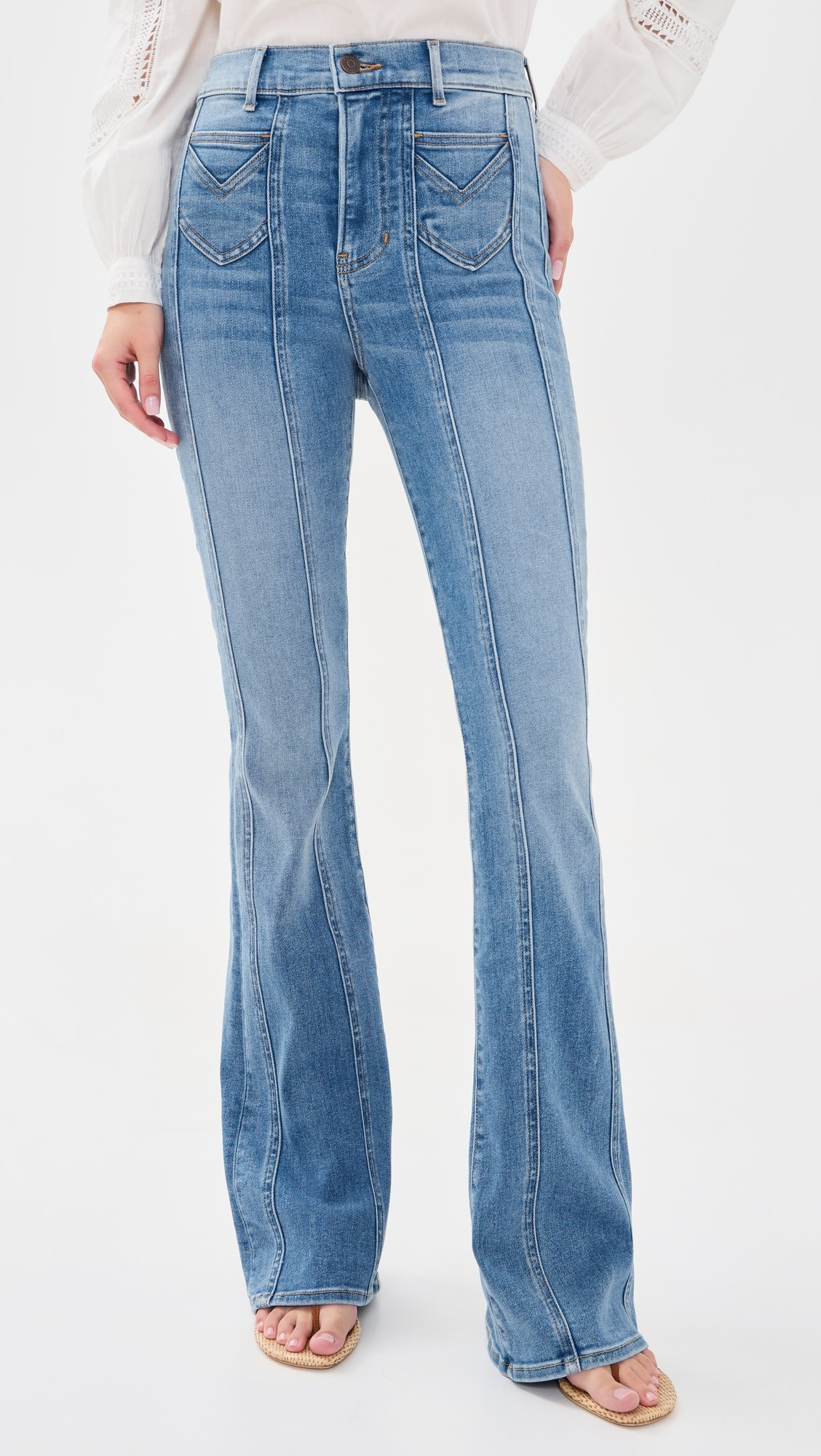 Veronica Beard Jean Beverly High Rise Skinny Flare Jeans | Shopbop | Shopbop