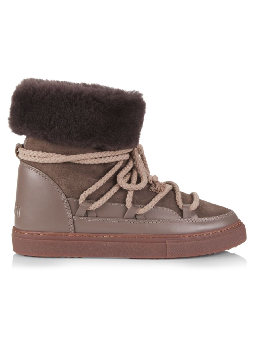 Shearling & Leather High-Top Sneakers | Saks Fifth Avenue