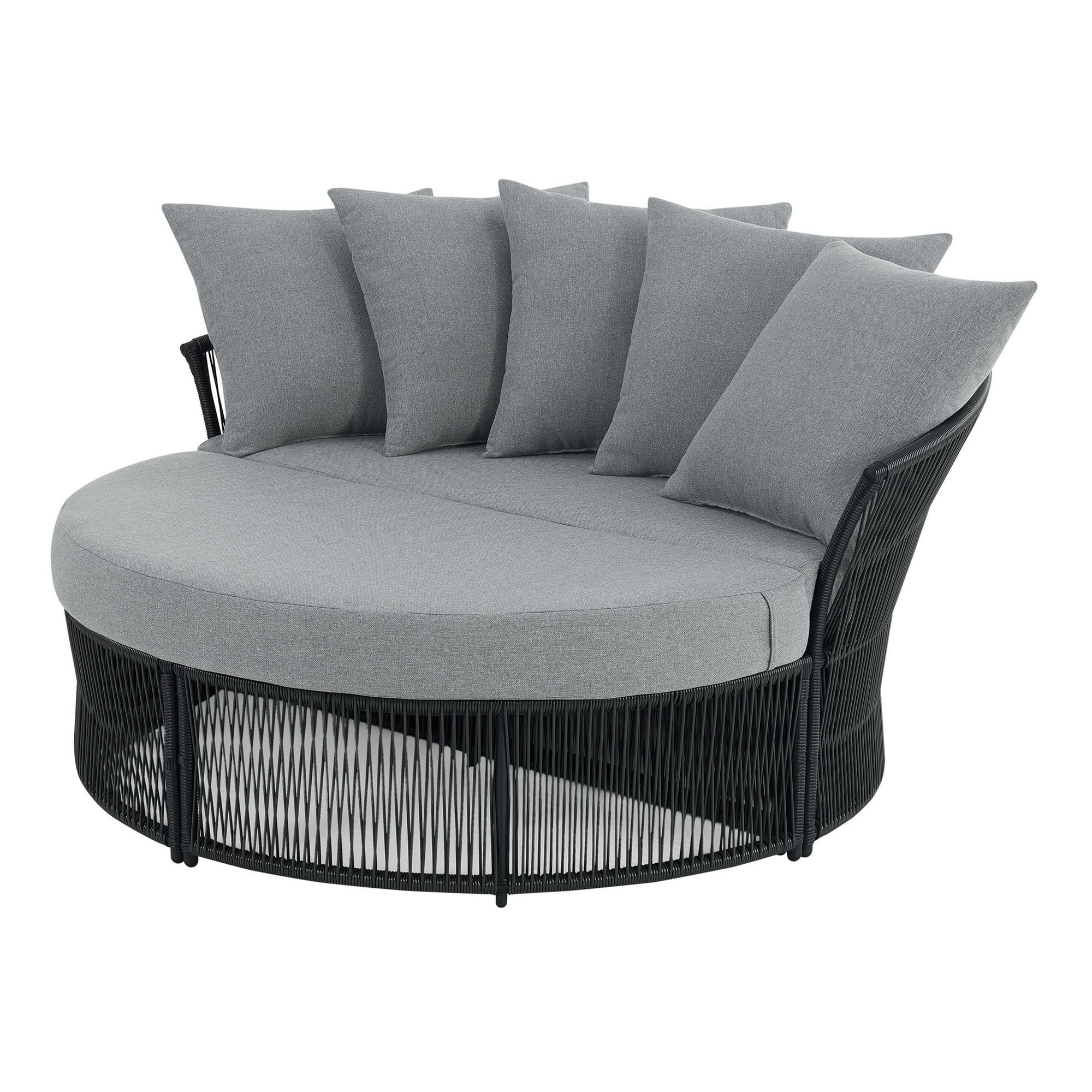 Mainstays Logan Outdoor Daybed Black and Dark Gray | Walmart (US)