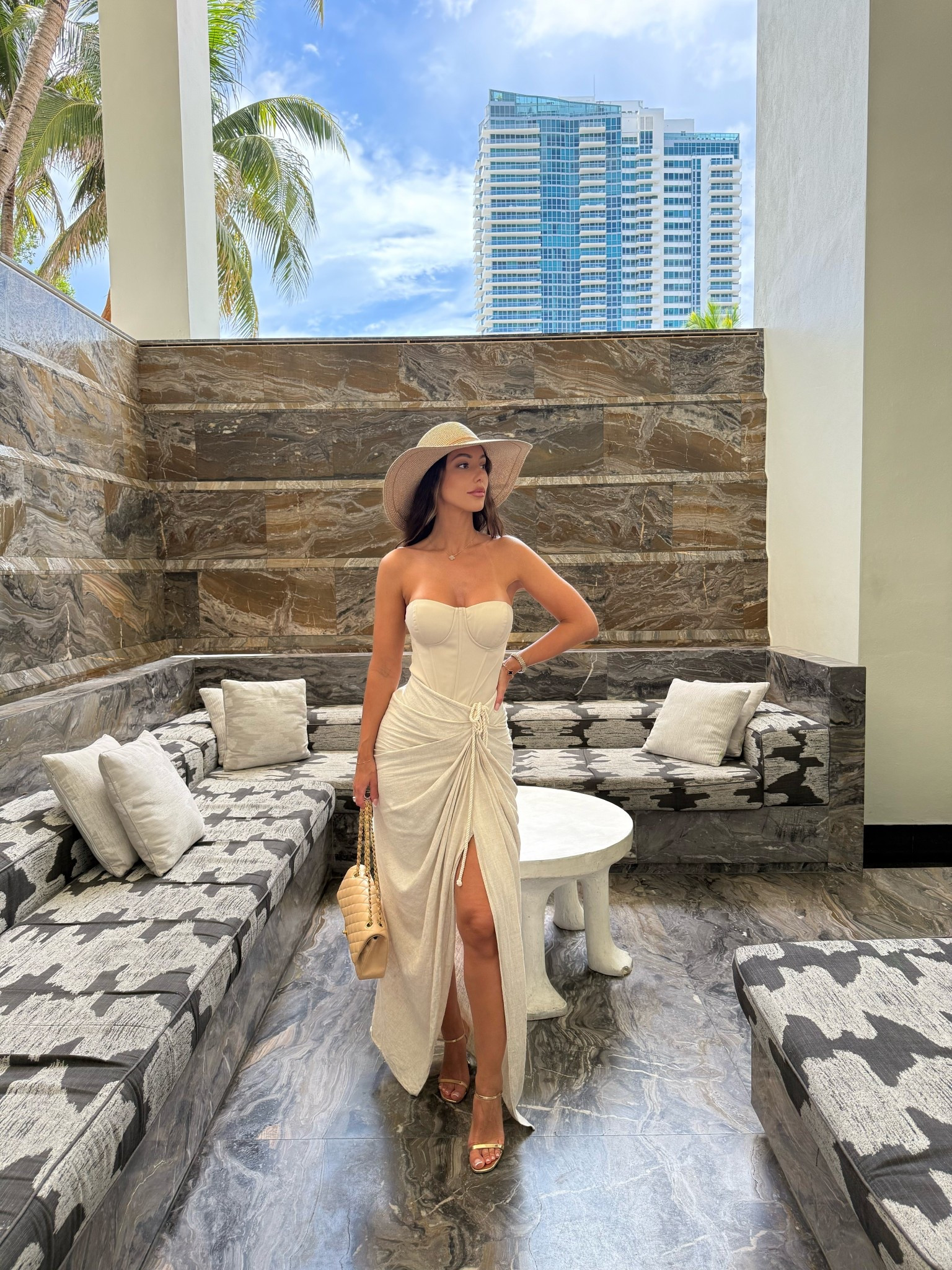 The best skirt ever! This skirt is so versatile and it comes in many different colors. I have had this one for years and I wear it pretty much every trip to miami 🤣 I wore it with a corset here (which is sold out) but any time you see a top with the natural linen on their site it will be the same material. You can wear this skirt during winter too. 

#LTKTall #LTKootd