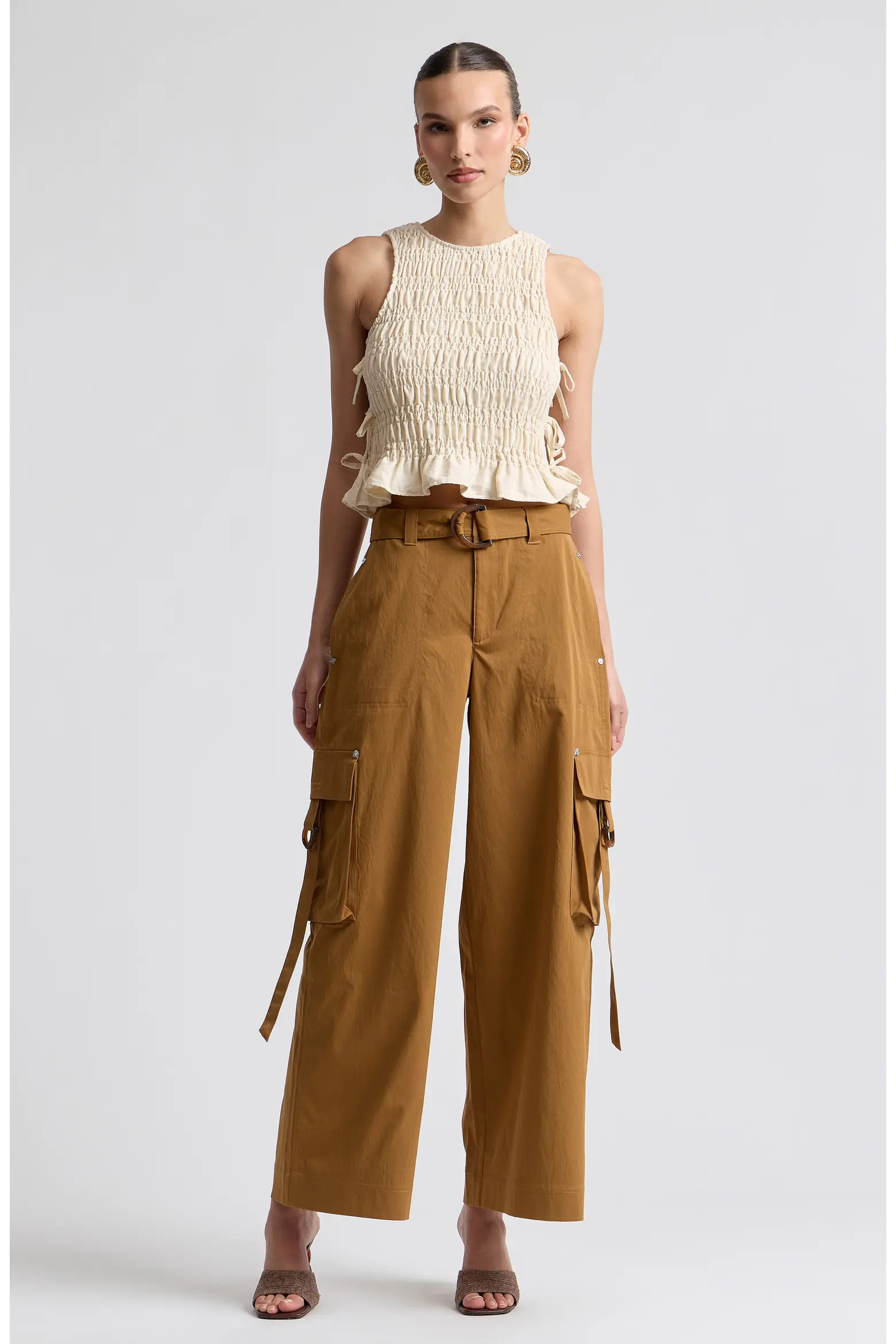 Belted Wide Leg Cargo Pants (Women) | Nordstrom | Nordstrom