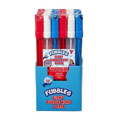 Fubbles RWB Bubble Wands 4oz Bubble Toy - 6pk | Target