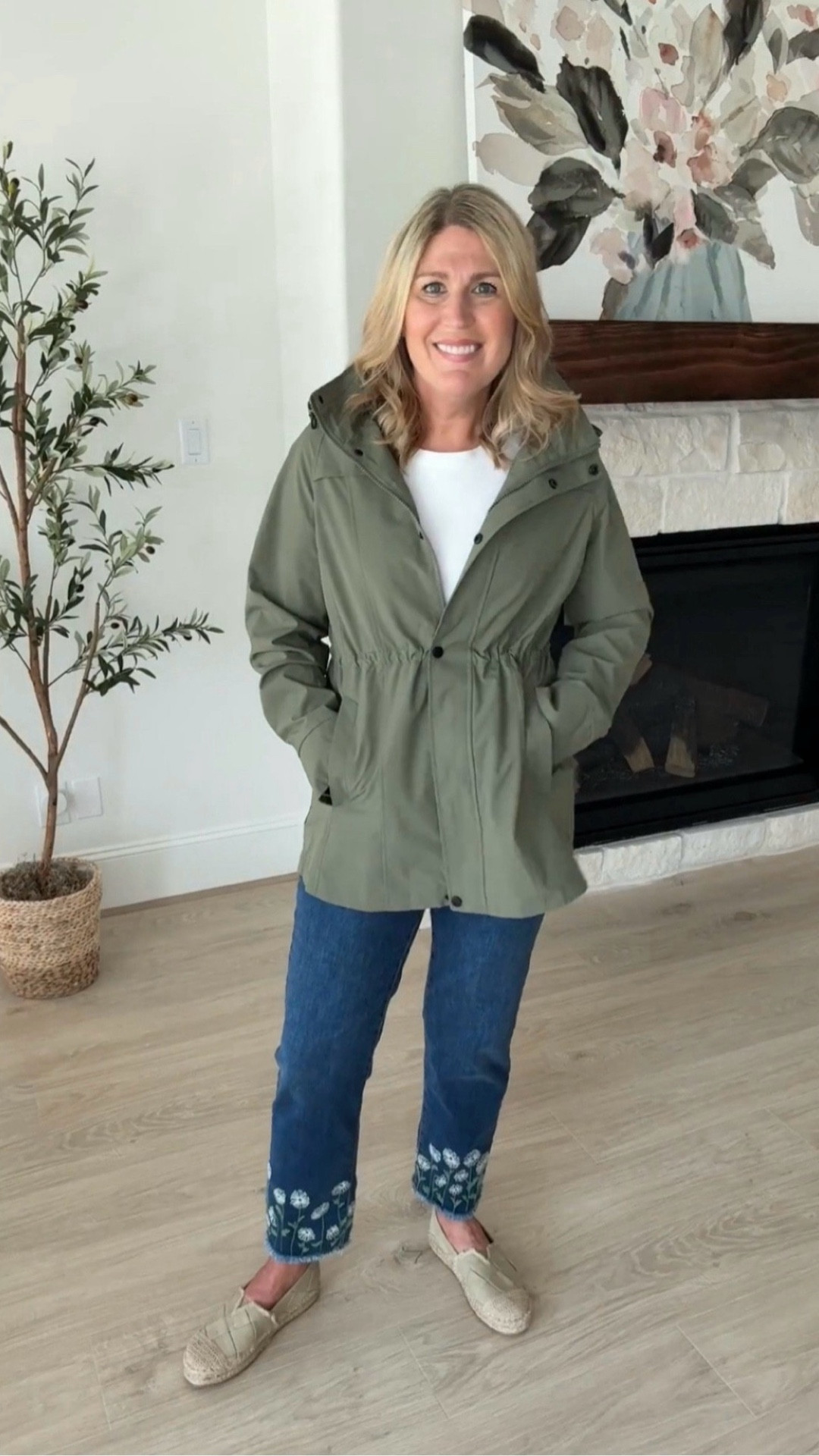 Take a little weather protection wherever you go.☔️ This rain-resistant windbreaker packs into a hidden zippered pouch, beneath the upper back vent – just pull out the pouch and roll the jacket in. 

The hood can also be zipped into the collar. 🙌

Zip-and-snap front, inner drawstring that hits at high waist, two slant pockets. Mesh upper lining.
Runs tts! Relaxed fit. 😘

#LTKWatchNow #LTKStyleTip #LTKShoeCrush

#LTKOver40 #LTKselfcare #LTKootd #LTKSaleAlert #LTKSeasonal #LTKFindsUnder50 #LTKMidsize #LTKTravel #LTKWorkwear #LTKPetite #LTKPlusSize #LTKHoliday #LTKFindsUnder100