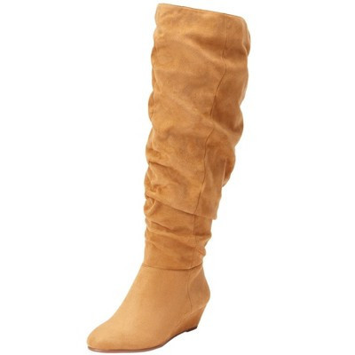 Comfortview The Tamara Tall Wide Calf Boot - 10 1/2 M, Tan (Wide Widths Available) | Target